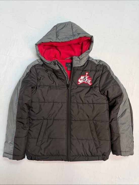 Jordan Other - Jordan Kids Black & Gray Puffer Jacket with Red Lining